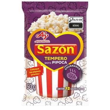 Tempero SAZÓN® para Pipoca sabor Churrasco