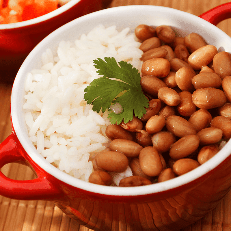 Eu não paro de pensar em um clássico arroz com feijão.