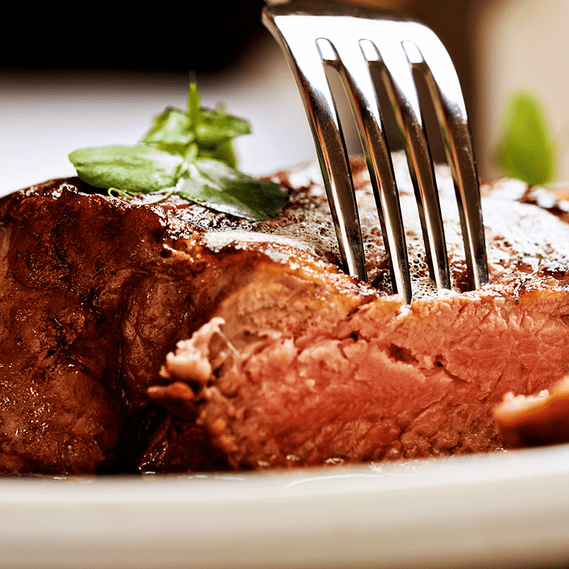 Arraso nos bifes e carnes